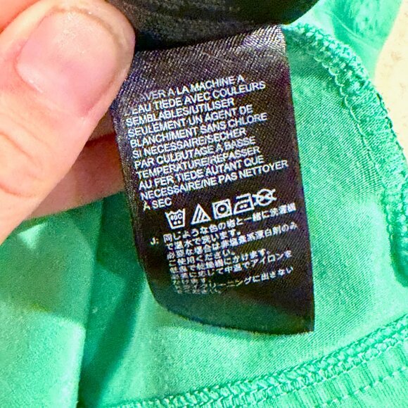 The North Face Sleeveless Mini Tank Dress M Green Cutout Strap Zip Pocket TNF - Picture 9 of 12